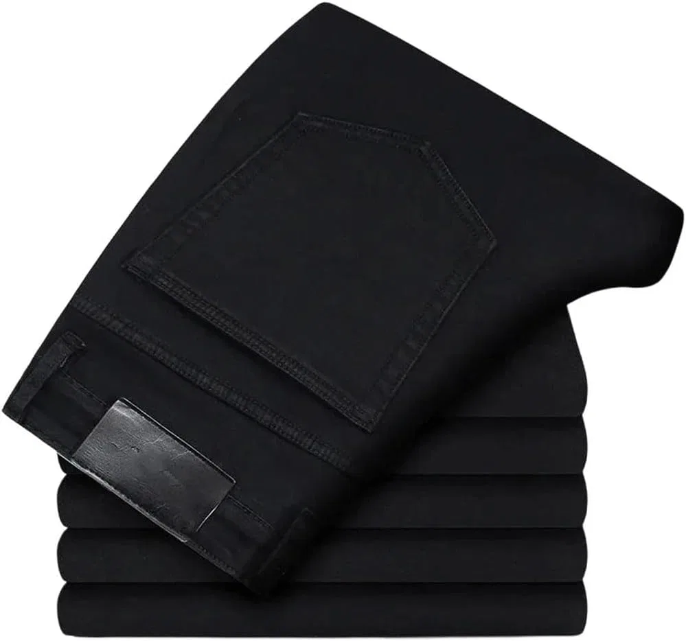 Джинсы классические Men Stretch Jeans Regular Fit Denim Pants Business Casual Classic Wear, 14