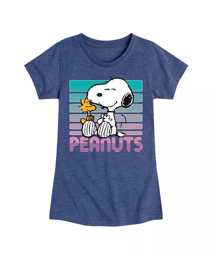 

Футболка с коротким рукавом с принтом Снупи для больших девочек Peanuts, синий