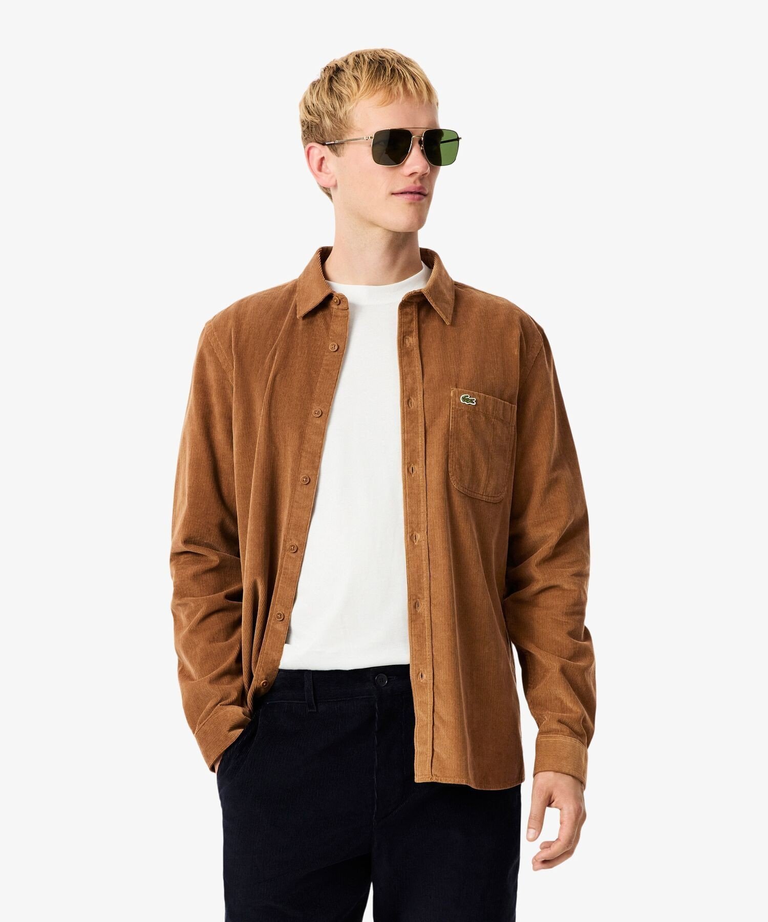 Вельветовая рубашка Essential LACOSTE, Camel