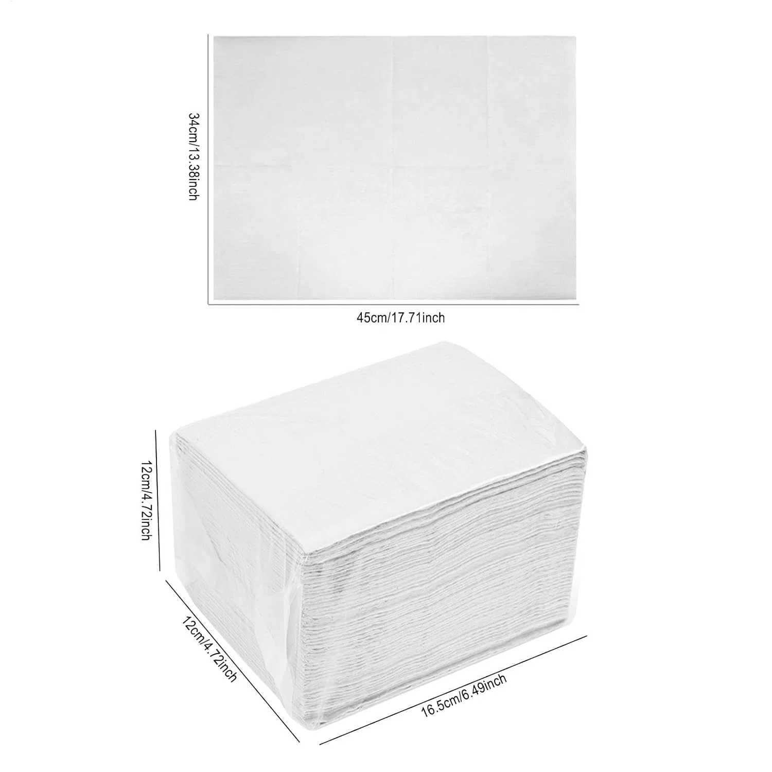Одноразовые коврики для маникюрного стола, 50 шт. Generic, White — фото 4