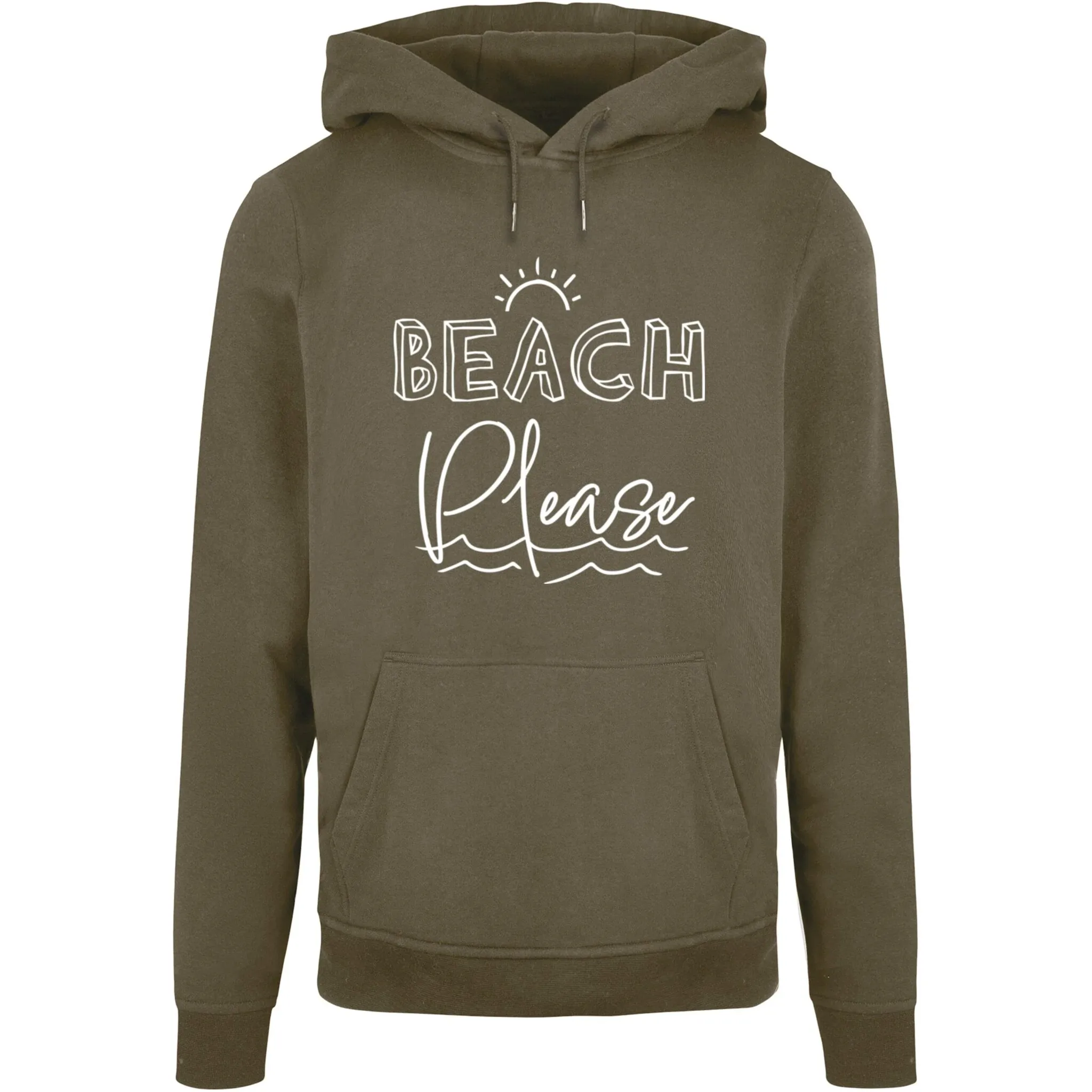 

Толстовка с капюшоном Merchcode " Merchcode Men's Beach Please Basic Hoody", оливковый