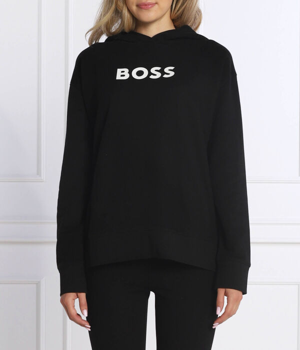

Толстовка женская Boss свободного кроя с капюшоном, черный
