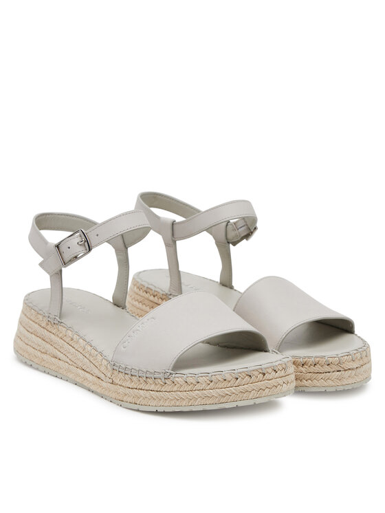 Эспадрильи Wedge Rope Sandal Lth HW0HW02546 Calvin Klein, белый — фото 2