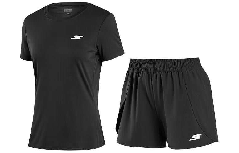 

Повседневный костюм женский угольно-черный Skechers, комплект одежды (Угольно-черный/0018)