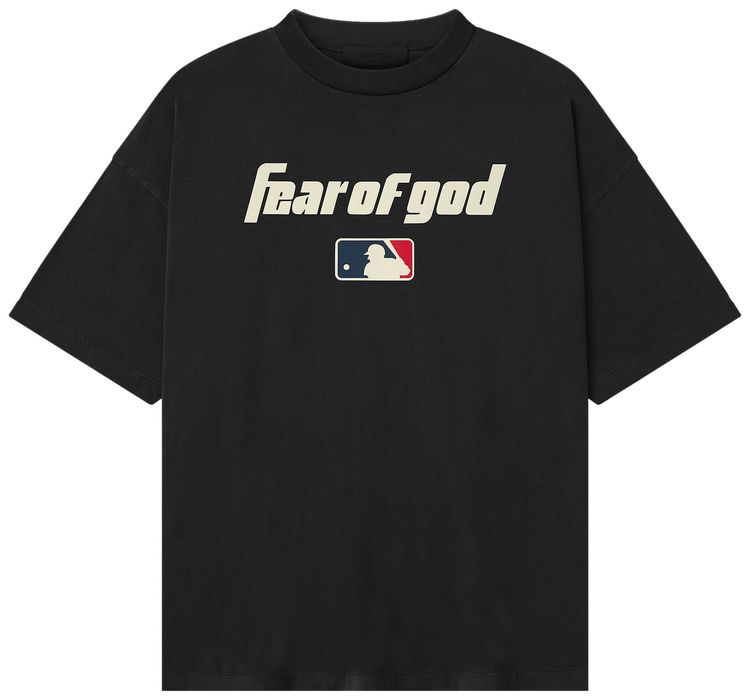 

Футболка Fear of God Essentials MLB 90-х годов, черная, Черный, Футболка Fear of God Essentials MLB 90-х годов, черная