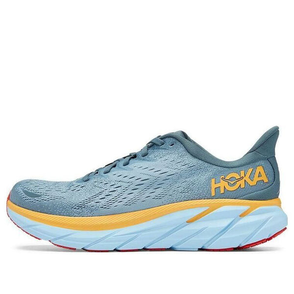 

Кроссовки clifton 8 2e wide 'goblin blue mountain spring' Hoka One One, синий