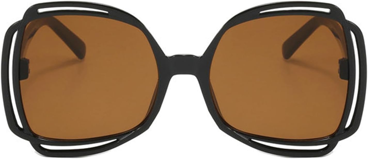 

Солнцезащитные очки Willochra круглые женские, с полыми дужками, панк-солнцезащитные очки для мужчин, большая оправа, винтажные очки, защита от ультрафиолета UV400, Brown