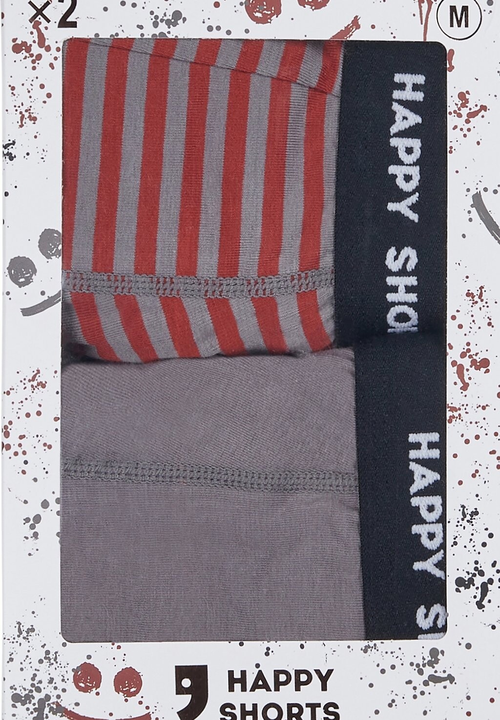 

Трусы-боксеры 2-PACK OKTOBERFEST Happy Shorts, серый