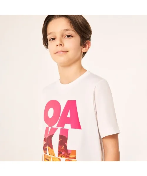 Детская футболка Oakley EN QDEVO SS TEE BOLD с логотипом оранжевая — фото 3