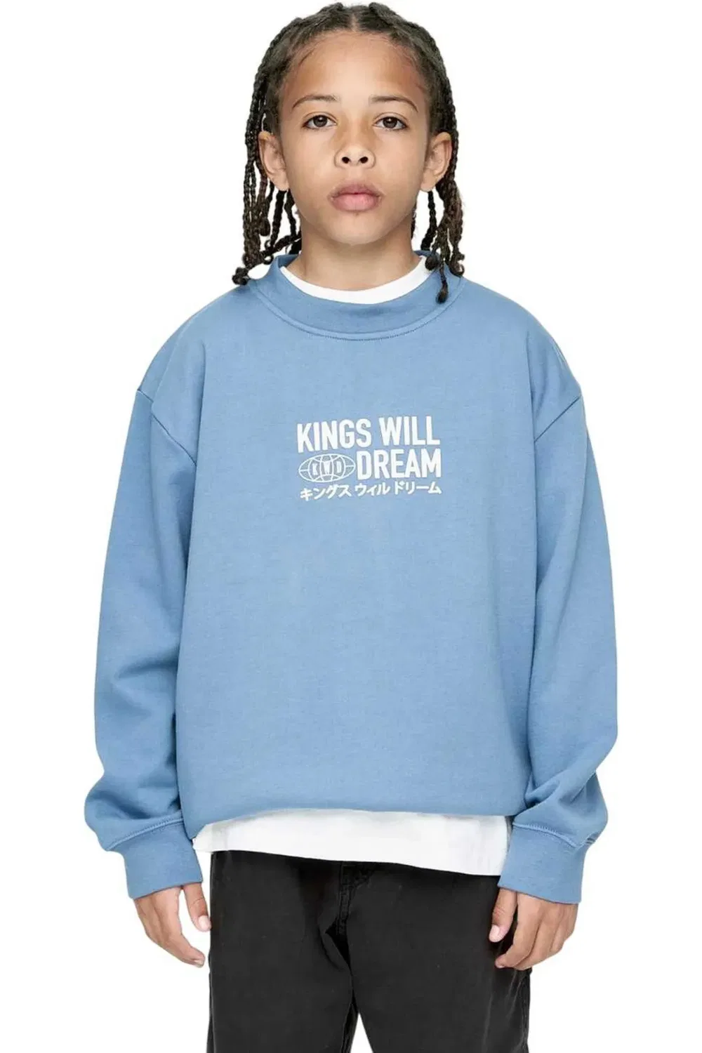 Худи оверсайз хлопковое Kings Will Dream, синий