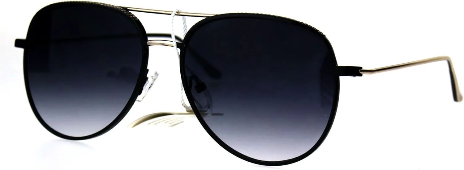 

Круглые солнцезащитные очки-авиаторы для женщин, качественная металлическая оправа, модные солнцезащитные очки с защитой от УФ-излучения 400 PASTL, Black Gold (Smoke)
