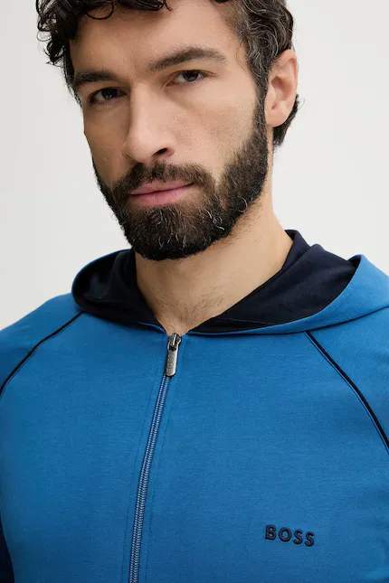 Олимпийка с капюшоном на молнии Mix&Match Jacket H BOSS, синий — фото 4