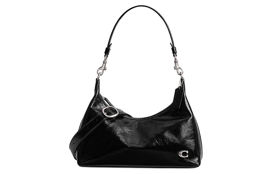 

Juliet Glossy Cow Leather HOBO Crossbody Handbag Shoulder Bag Large Size Women's Black COACH