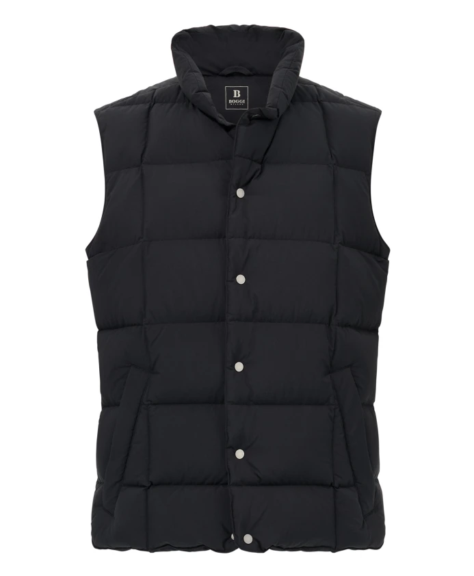 

Жилет из функциональной ткани с гусиным пухом. Boggi Milano, черный