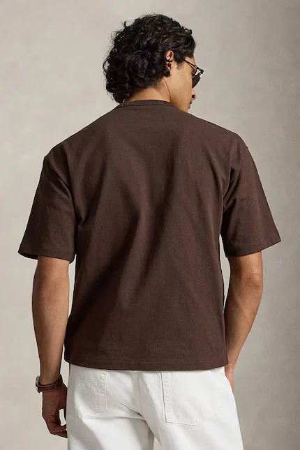 Футболка хлопковая Tee Polo Ralph Lauren, коричневый — фото 2