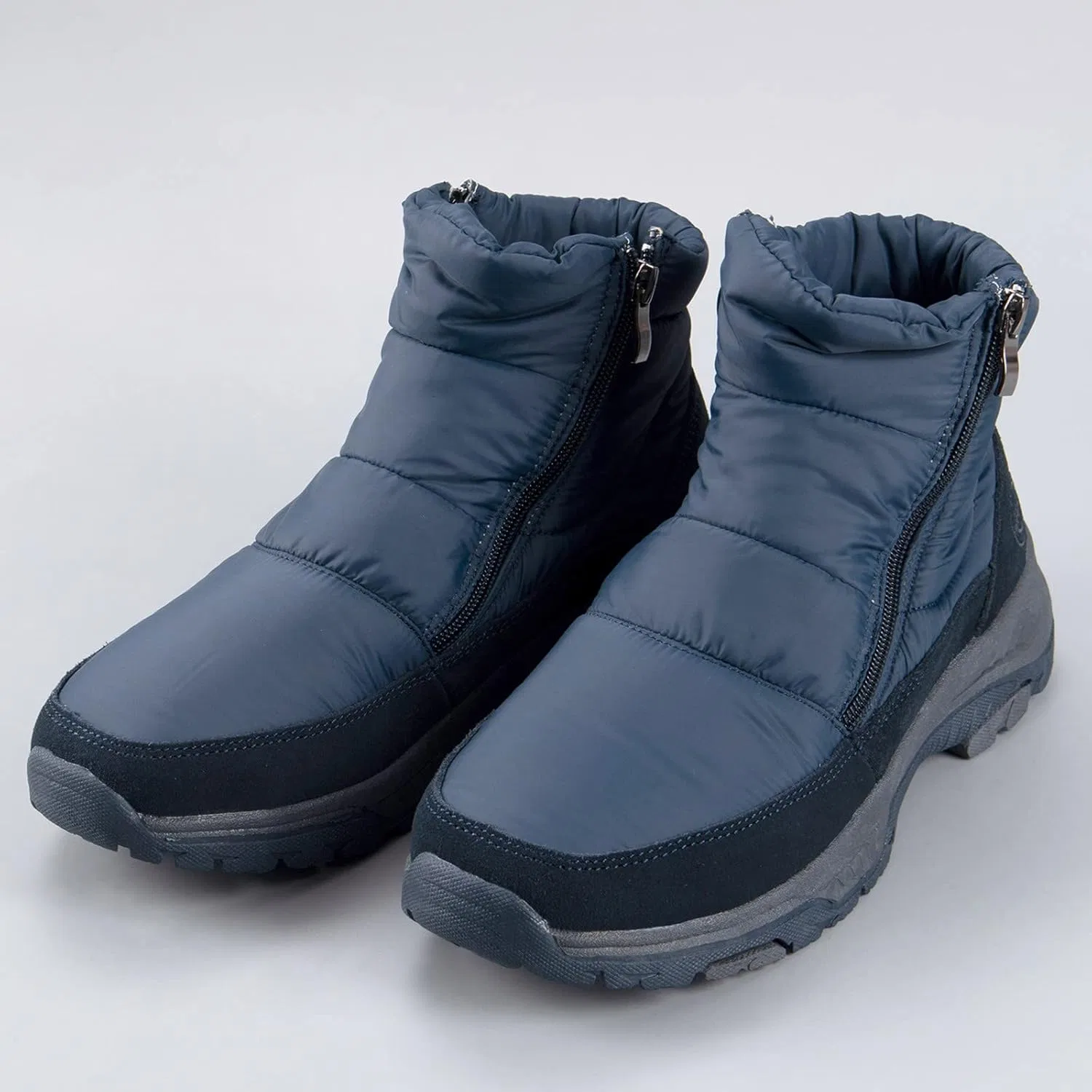 Мужские ботинки Мужские ботинки 2025 Снежные ботинки для зимы Обувь Casua Ankle Botas Mujer Теплые зимние ботинки Женские рабочие ботинки Generic, Blue — фото 3