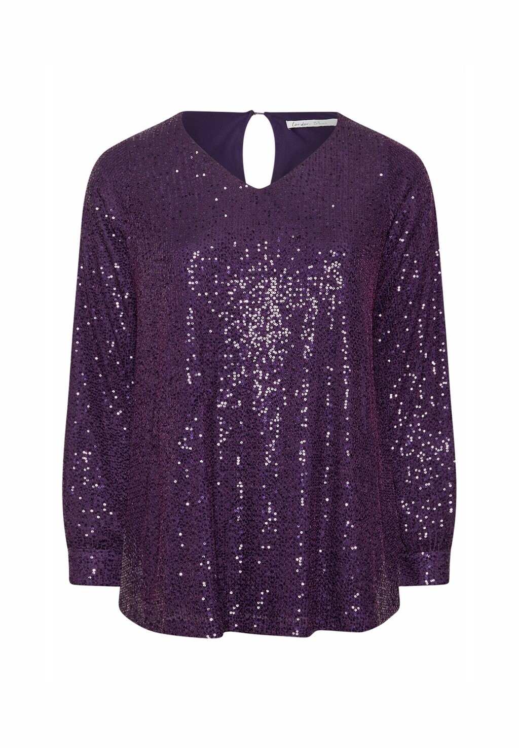 

Блуза SEQUIN V-NECK Yours Clothing, темно-фиолетовый