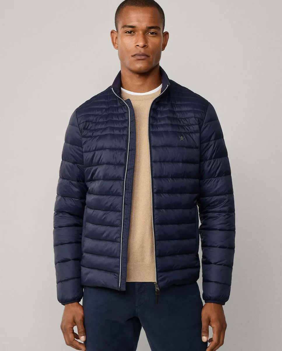 

Ультралегкий мужской пуховик для мотоциклиста Hackett, темно-синий