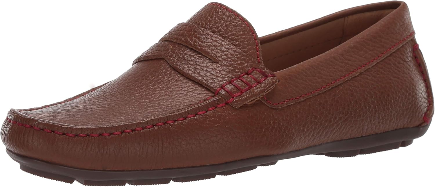 

Мужские повседневные удобные мокасины Driver Club USA из натуральной кожи, легкие для вождения, классические модные пенни-лоаферы, слипоны, дышащие мокасины для вождения, красный