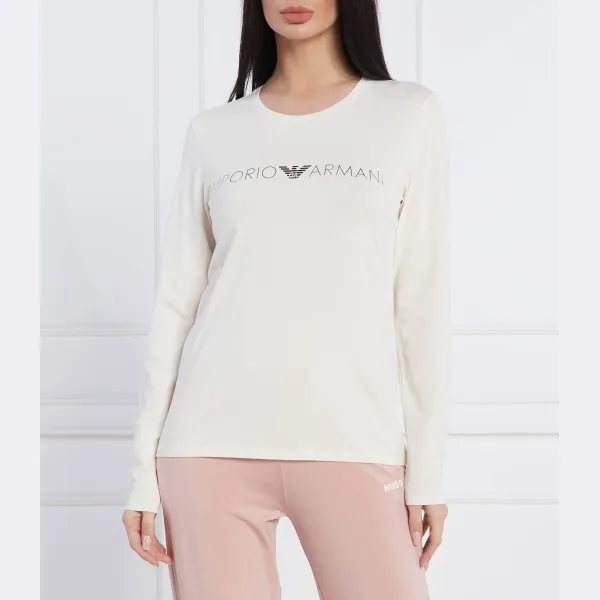 

Сверху пижама обычного кроя. Emporio Armani, бежевый