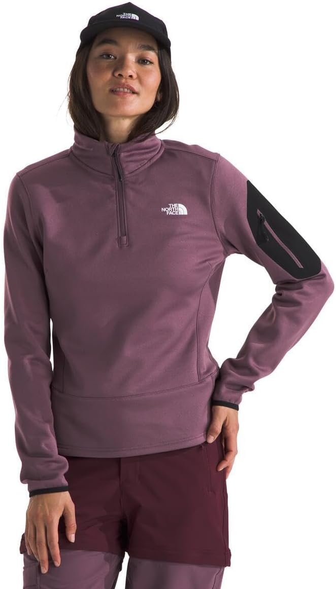 

The North Face Женская флисовая кофта Mistyescape с молнией на четверть, Midnight Mauve/Tnf Black