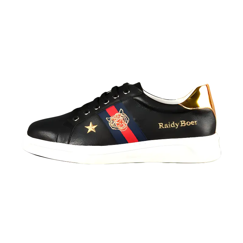 

Raidy Boer Мужские лоу-топ скейтборд кроссовки черные, цвет Black