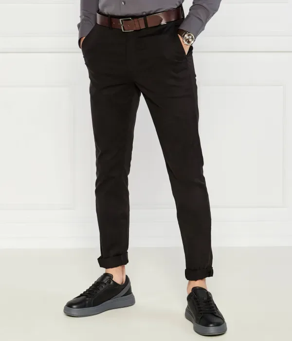 Современные саржевые брюки чинос slim fit Calvin Klein, черный — фото 3
