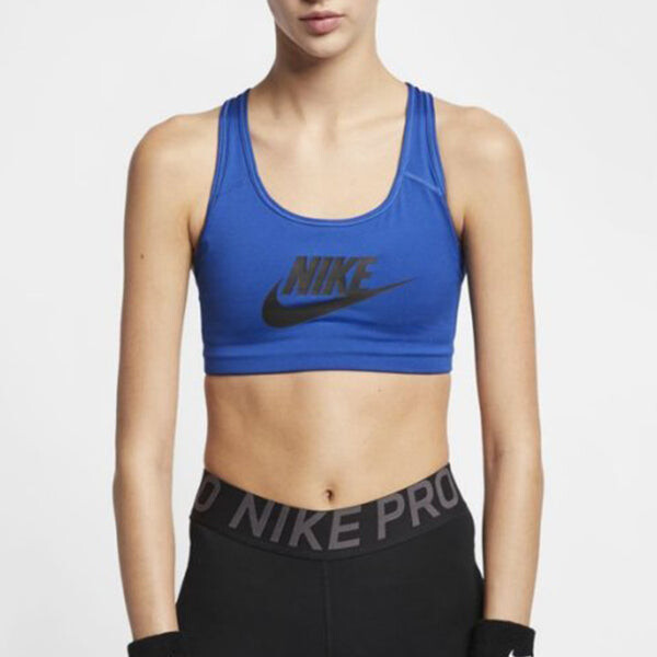 Футболка (WMNS) Nike Classic Swoosh Futura 'Rcaer Blue Black', синий — фото 2