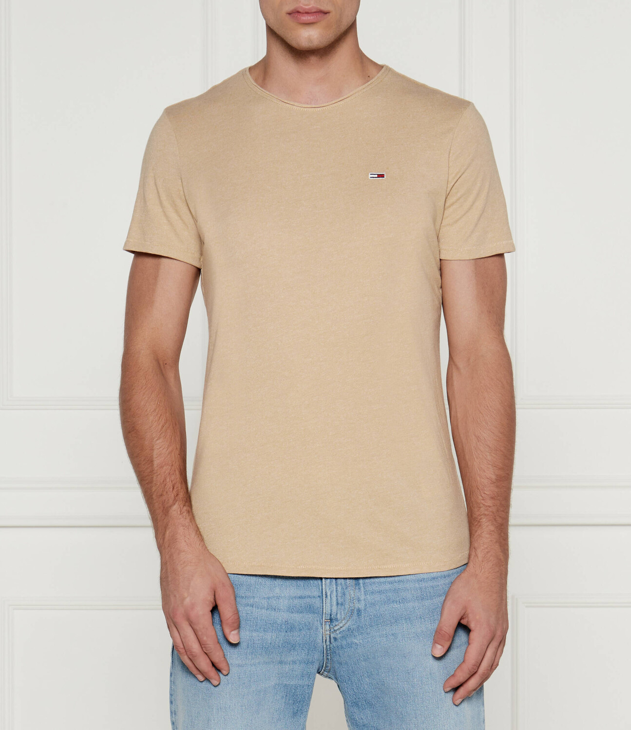 

Футболка Tommy Jeans JASPE Slim Fit, бежевый