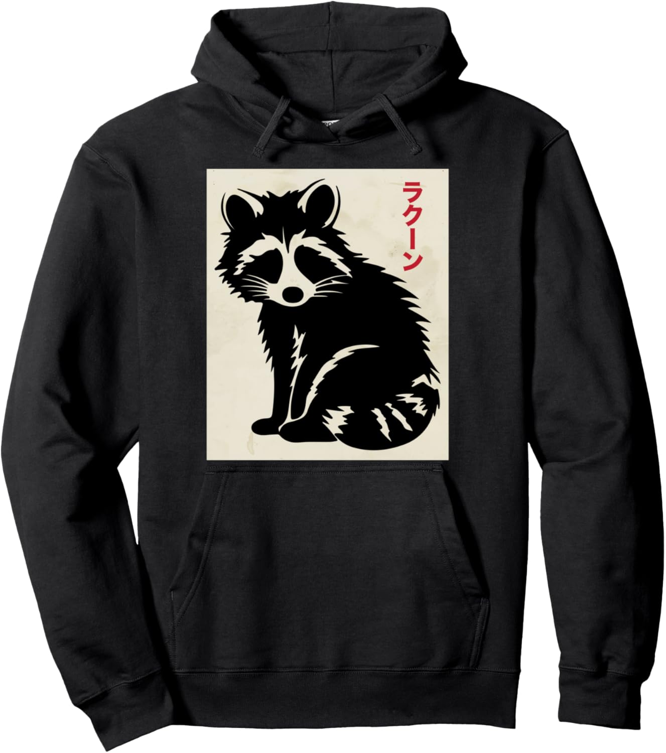 

Худи в пастельных тонах с изображением енота в стиле укие-э, Япония Japanese Merch & Vaporwave Aesthetics Gift, черный