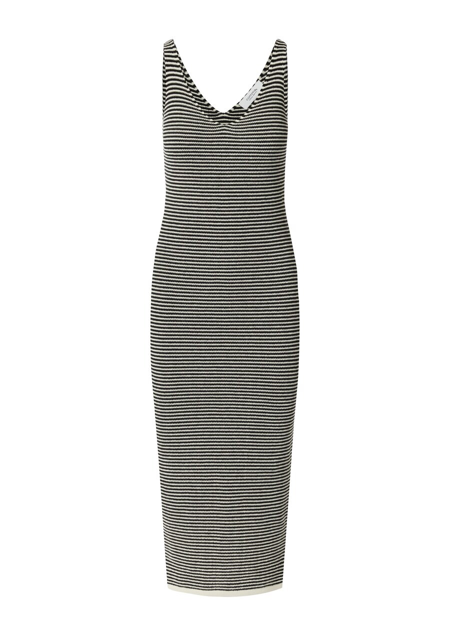 

Вязаное платье comma casual identity Knitted dress, цвет beige/black