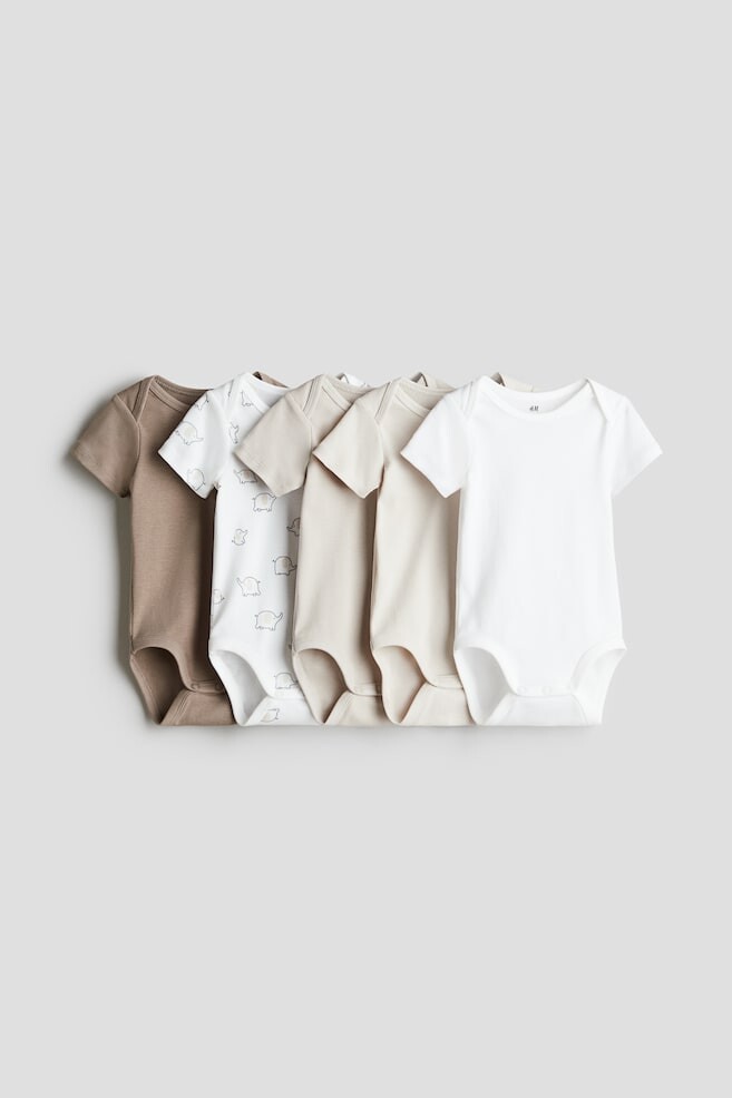

Упаковка из 5 хлопковых боди H&M, мультиколор