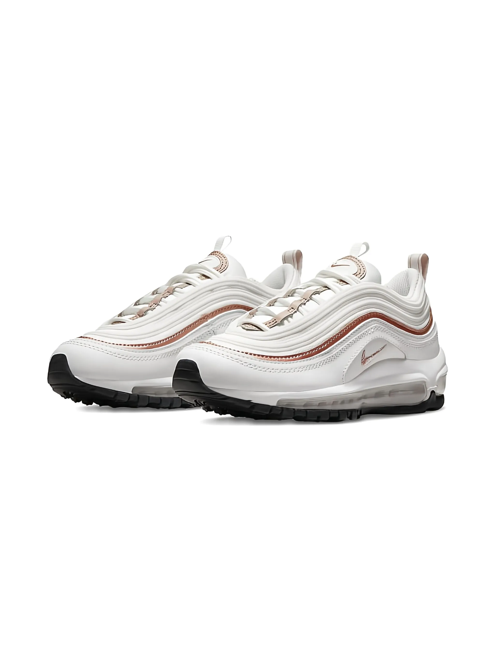 Кроссовки Air Max 97 Metallic Bronze Nike Kids, белый — фото 3