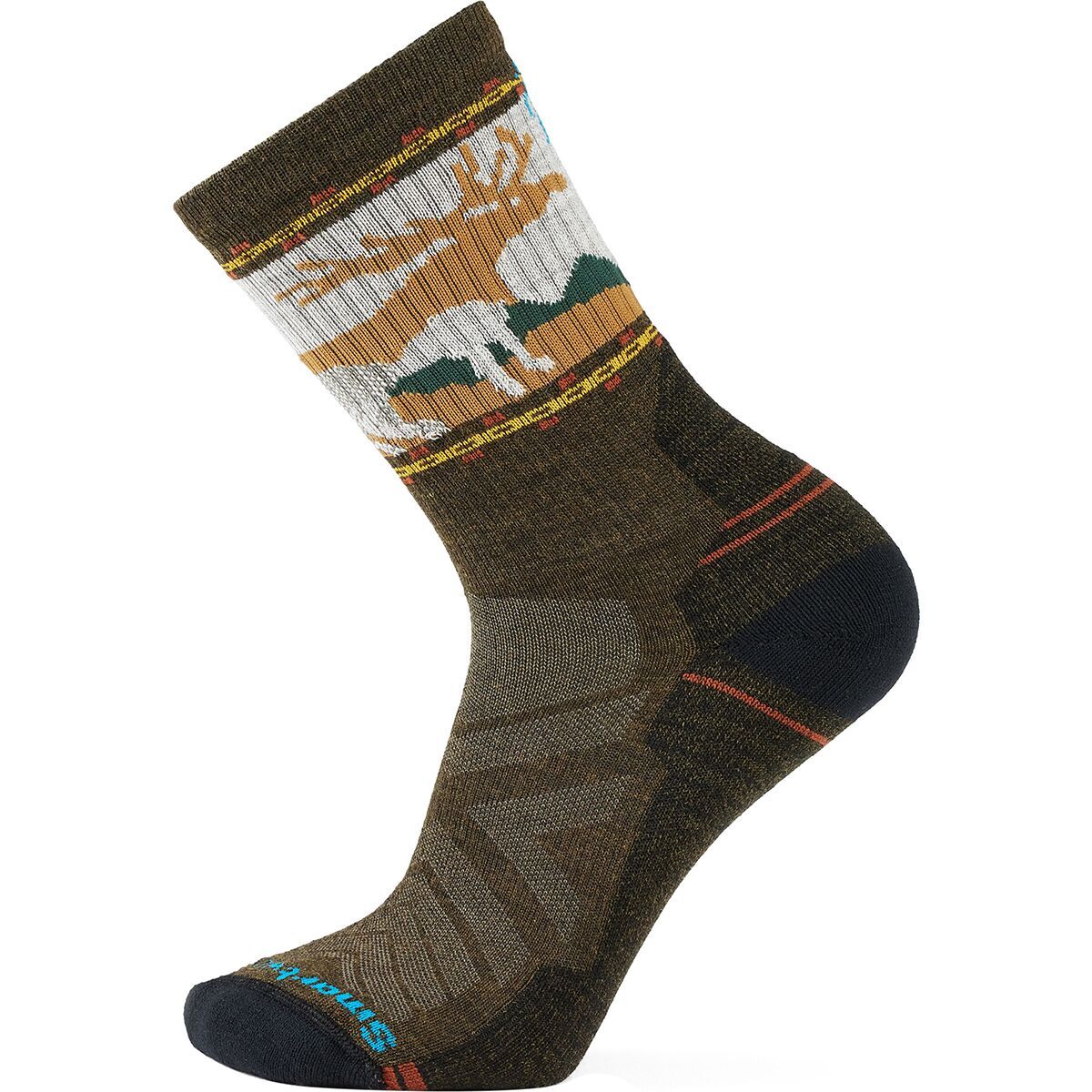 

Горный носок Hike light cushion с амортизацией Smartwool, зеленый