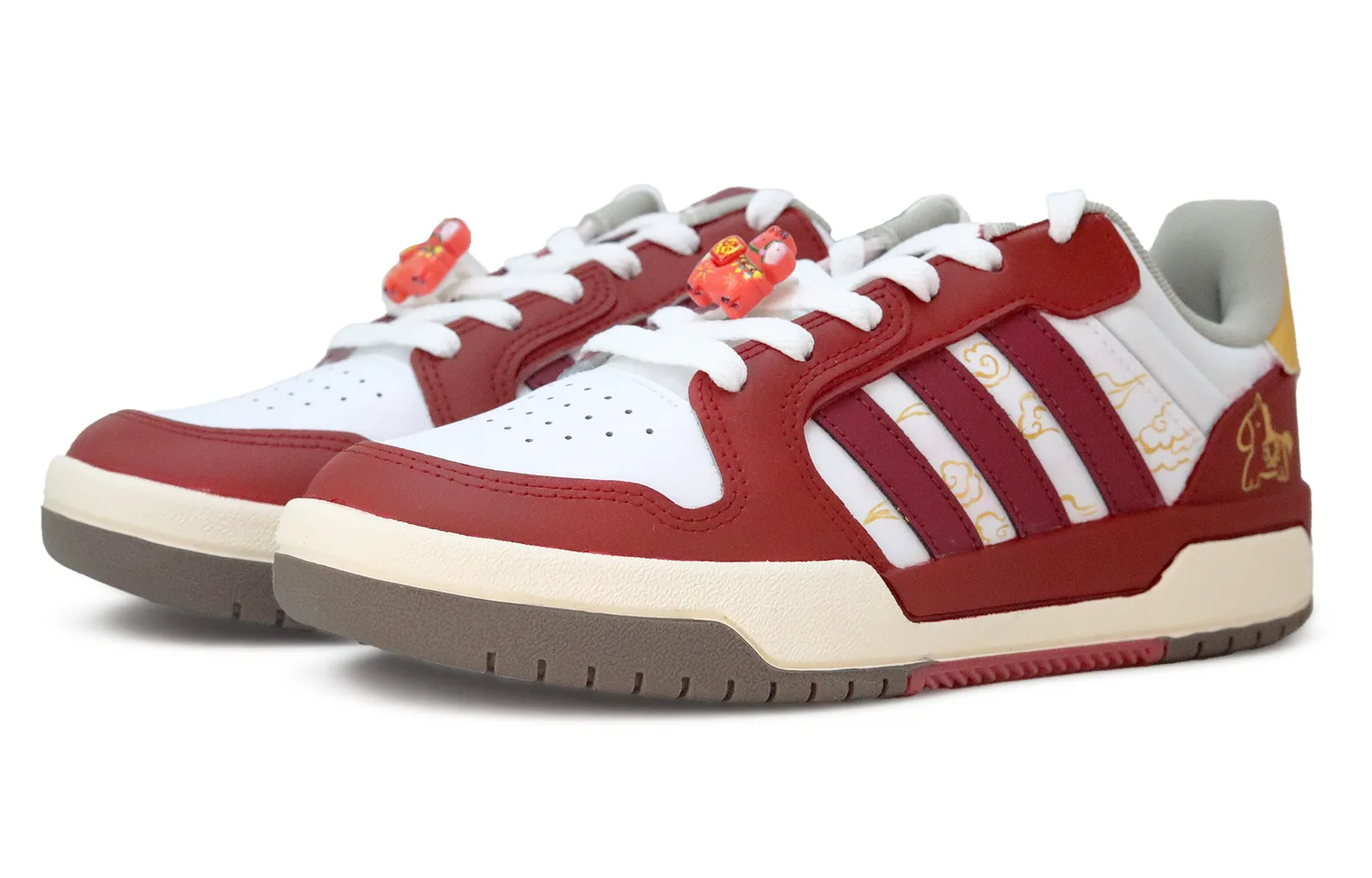 Adidas ENTRAP Red Horse Brings Blessings, китайский Новый год CNY новая модель Cushioning Balance Abrasion Resistant низкие кроссовки — фото 4