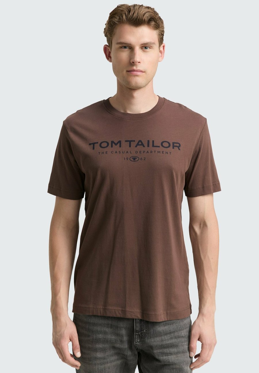 

Футболка TOM TAILOR WITH PRINT, Bag Brown/Brown, Коричневый, Футболка TOM TAILOR WITH PRINT, Bag Brown/Brown