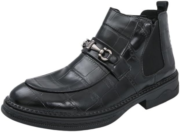 

Мужские ботинки, кожаные челси, противоскользящие и износостойкие, с удобной посадкой, модные, комфортные, для делового стиля Zestrelax, черный