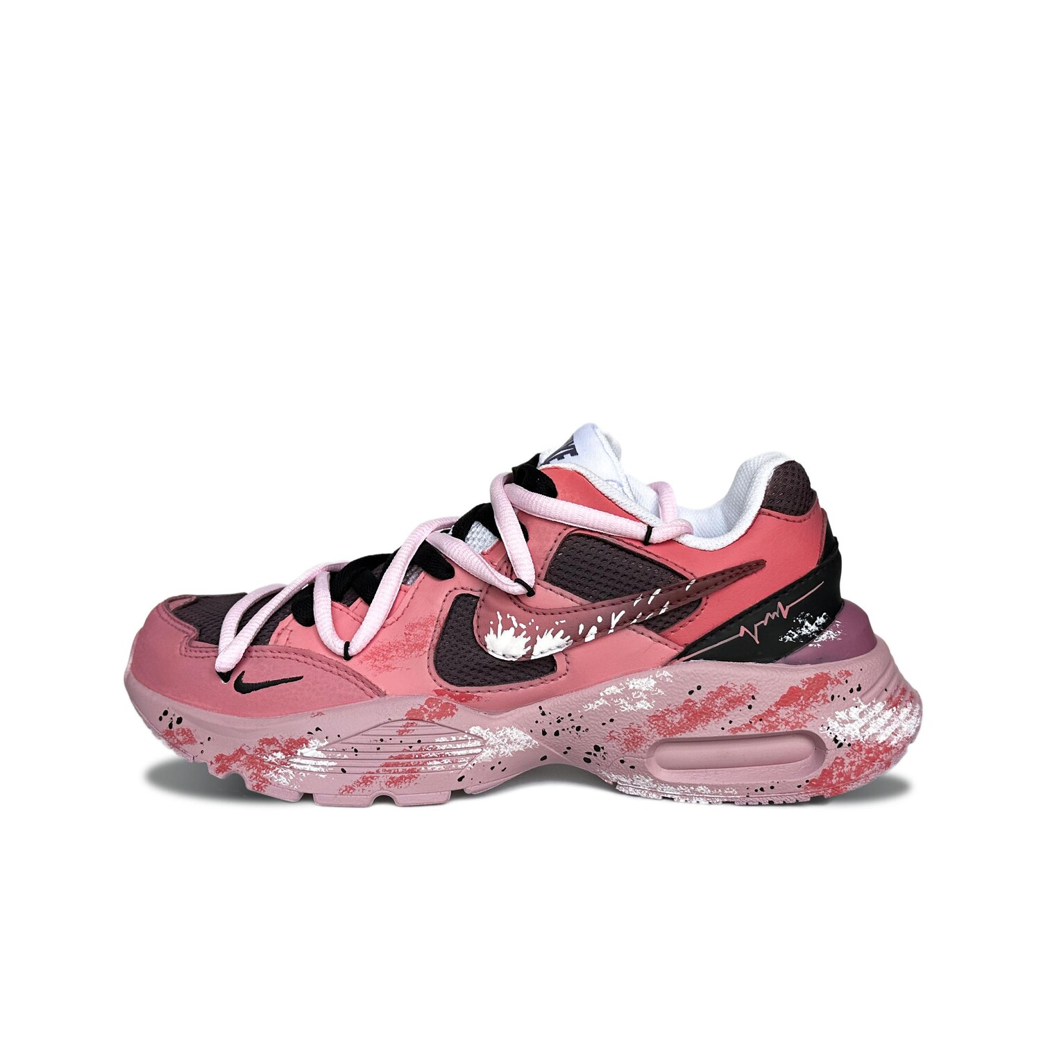 

Кроссовки Air Max Fusion женские с низким верхом, красные/черные Nike