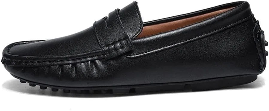Лоферы мужские кожаные классические slip-on, черный — фото 2