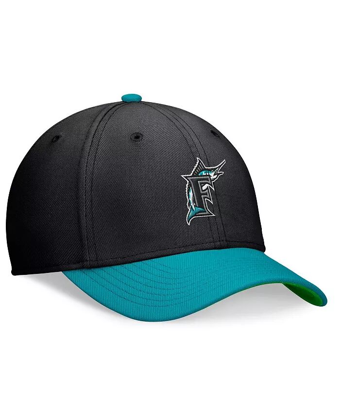 

Мужская черная/бирюзовая бейсболка Florida Marlins Cooperstown Collection Rewind swoosh flex Performance Nike