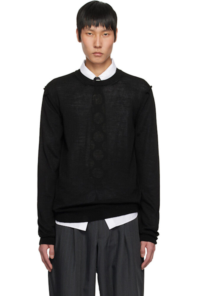 

Черный свитер с круглым вырезом Comme des Garçons Homme Deux