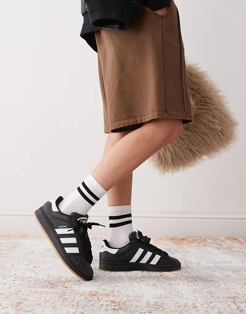 Кроссовки Campus 00 в черно-белом цвете adidas Originals