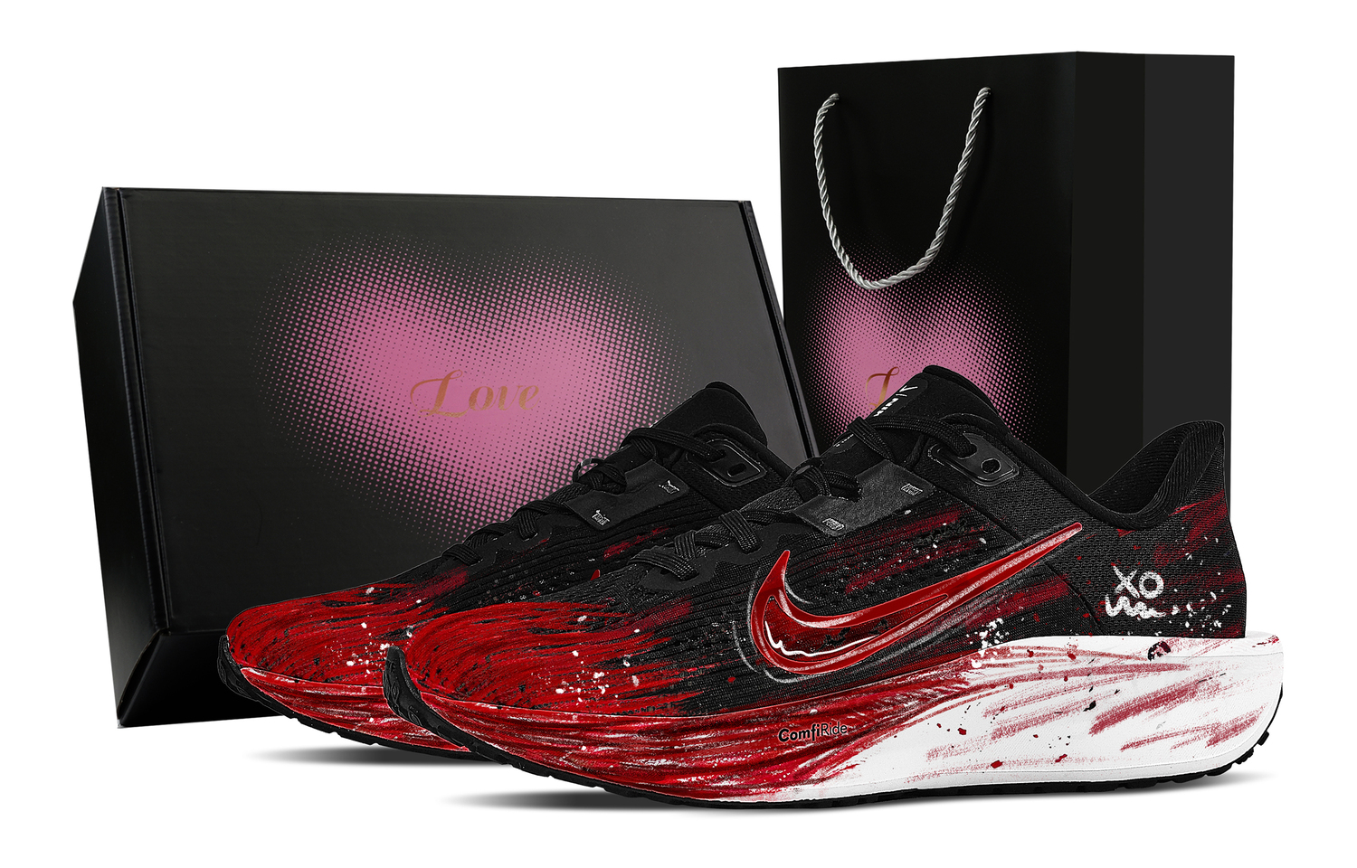 

Nike Кроссовки Quest 6 Rebound Low top Casual Training City Commuting мужские, черные, белые, красные