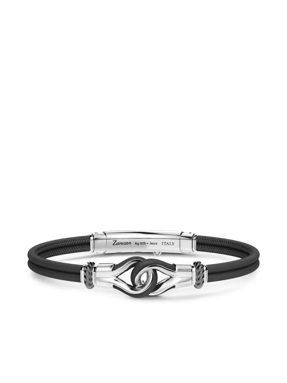 

Браслет с гравированным логотипом Zancan, черный
