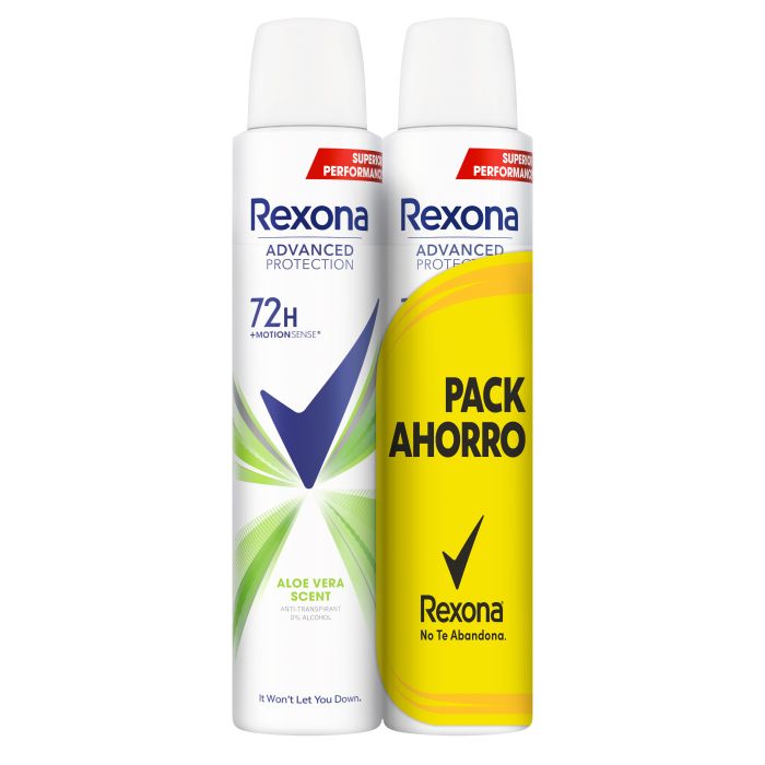 

Дезодорант Advanced Protection Pack Desodorante Aerosol Aloe Vera para Mujer Rexona, 2 x 200 ml