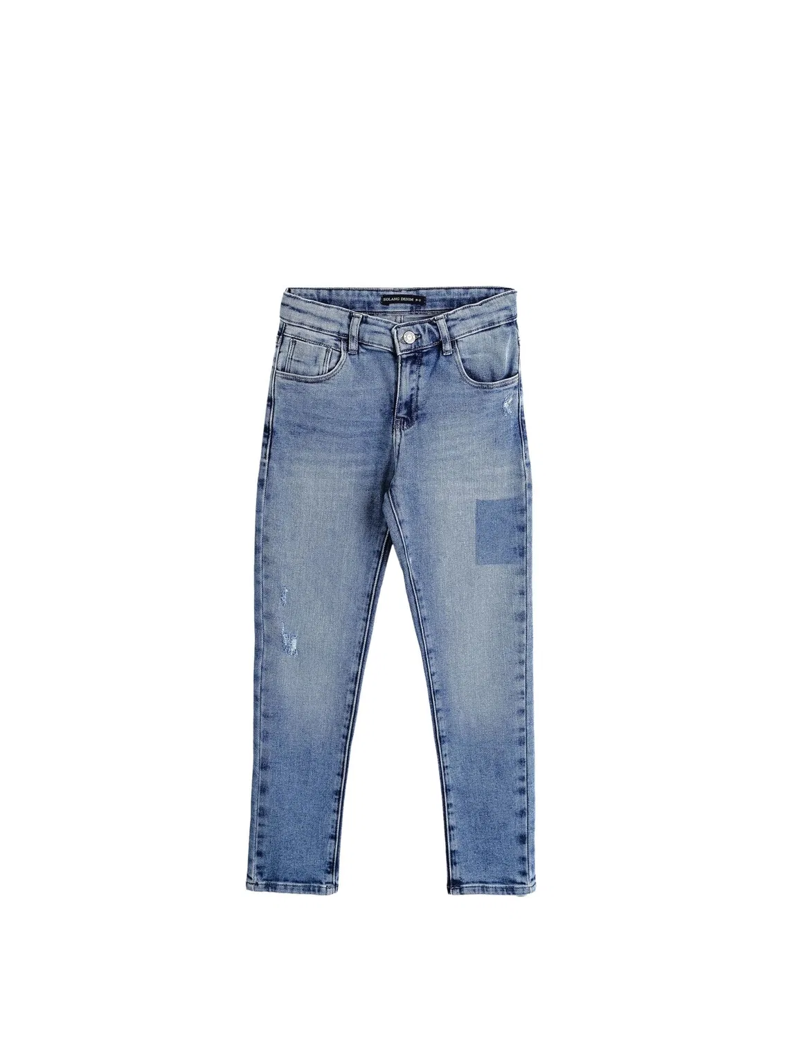 Джинсы slim-fit, SOLANG, синий — фото 2