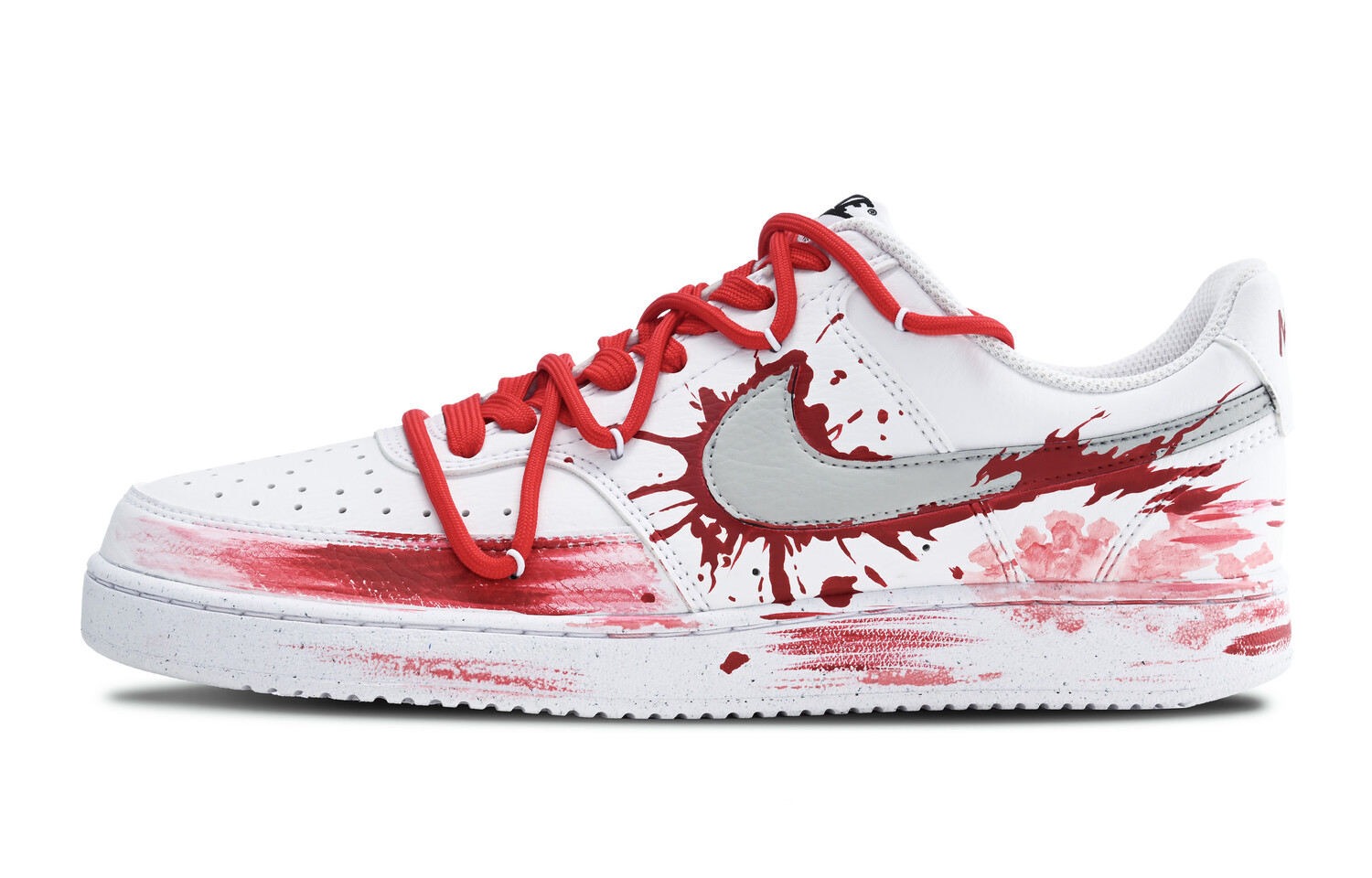

Кроссовки Nike Court Vision 1 Skateboarding Shoes Men Low-top White/red, цвет Scarlet