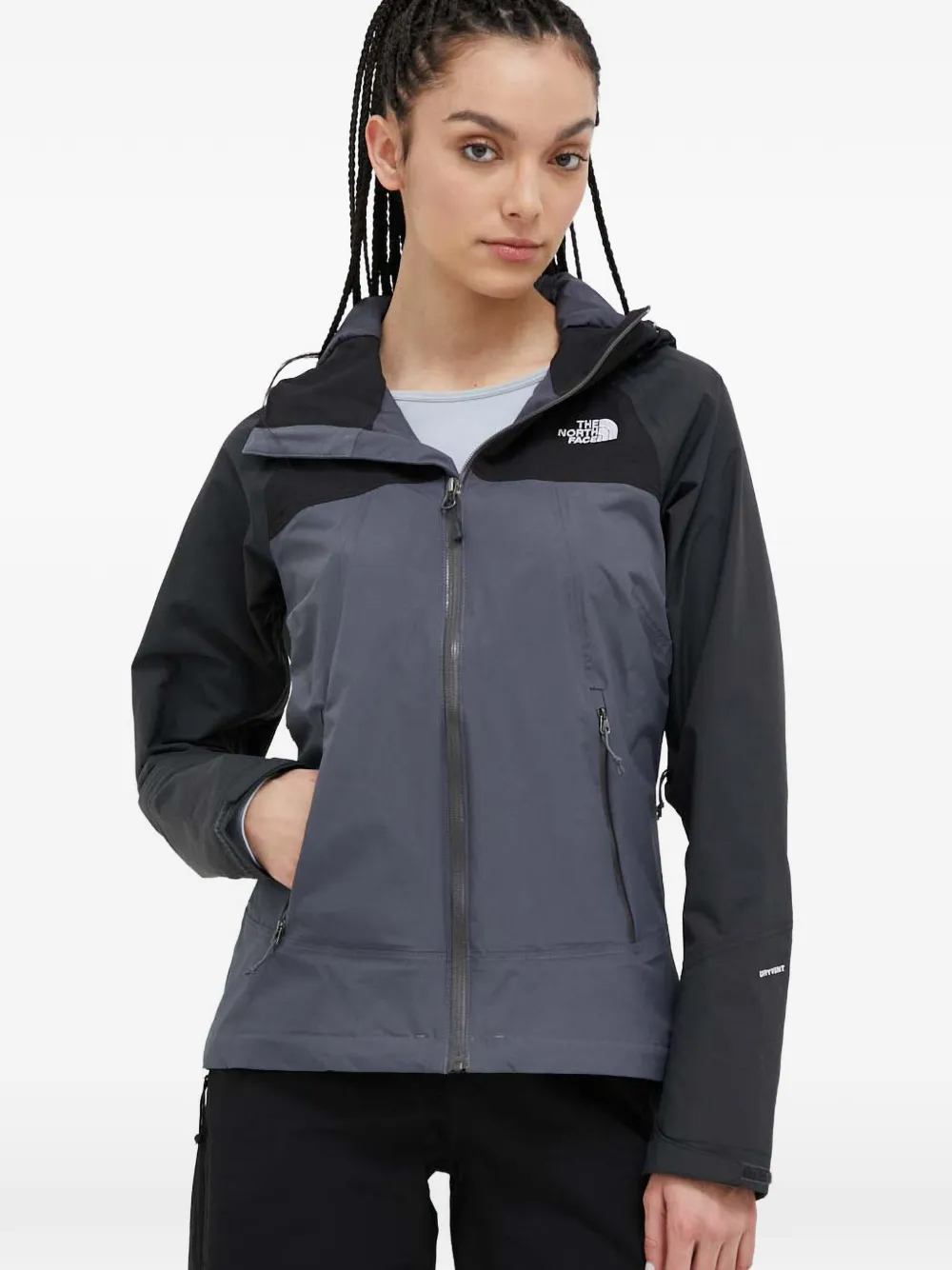 

Куртка Stratos с капюшоном и логотипом The North Face, серый