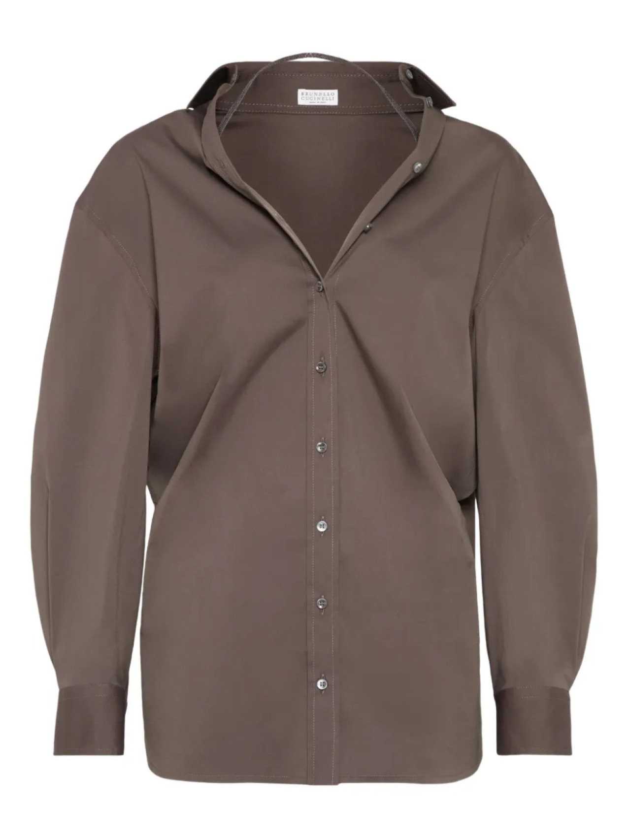 

Brunello Cucinelli рубашка на пуговицах, коричневый