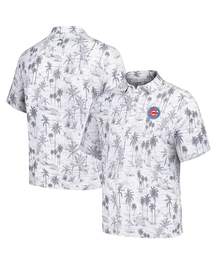 

Мужская серая поло Chicago Cubs Sport Cabana Shores IslandZone Tri-Blend Tommy Bahama